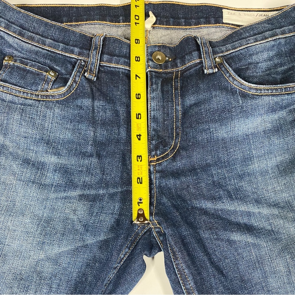 rag & bone Dark Wash Blue Straight-Leg Jeans - Picture 11 of 12